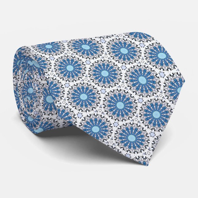 Blue Wishes Neck Tie (Rolled)