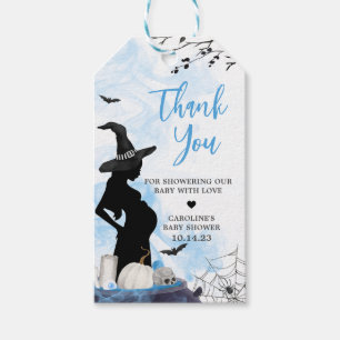 Blue Witch Baby Shower Favour Tags