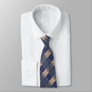 Blue with beige tie