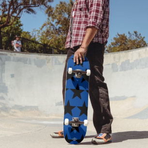 Blue with Black Stars HAMbWG Skateboard