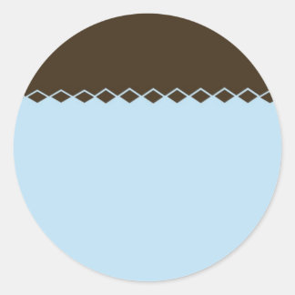 Blue with Brown Diamond Pattern Stickers