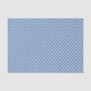 BLUE WITH CHOCOLATE BROWN POLKA DOTS TISSUE PAPER