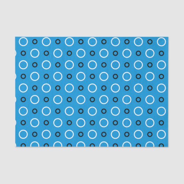 Blue With Circles  Tissue Paper (Front)