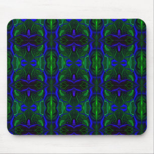 Blue with 'floating' intertwined strokes mouse mat