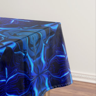 Blue with 'floating' intertwined strokes tablecloth