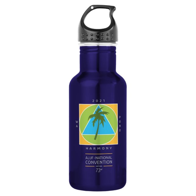 Blue with full logo water bottle (Front)