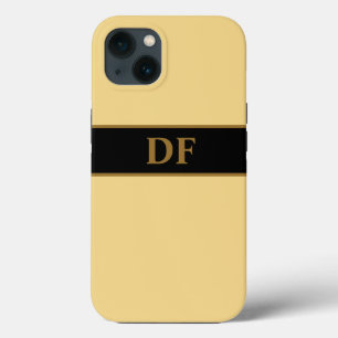 Blue With Gold Initials Case-Mate iPhone Case