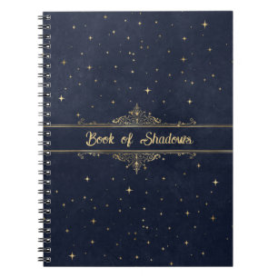 Blue With Golden Stars Fancy Pagan Book of Shadows