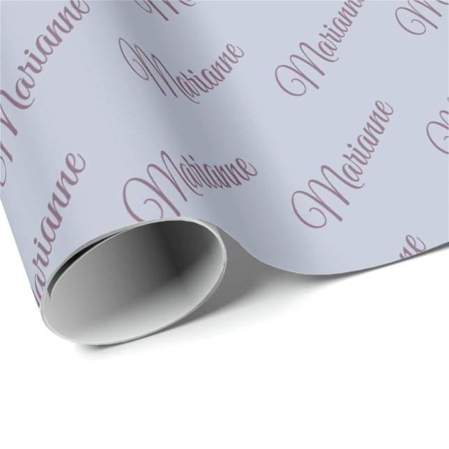 Blue with plum text. wrapping paper (Roll Corner)