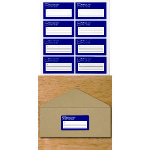 Blue with Ruled Lines Business Shipping Labels