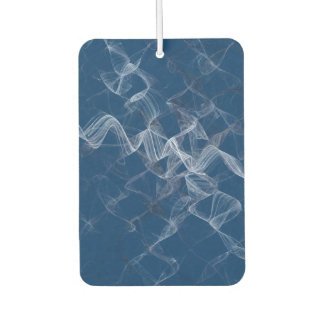Blue with smoke abstract  car air freshener