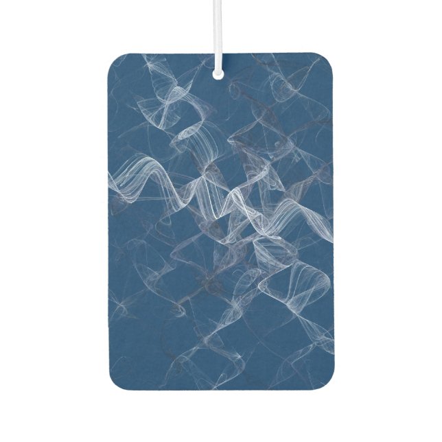 Blue with smoke abstract  car air freshener (Front)