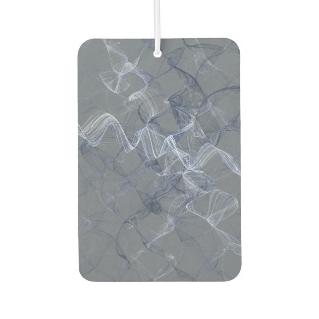 Blue with smoke abstract  car air freshener (Front)