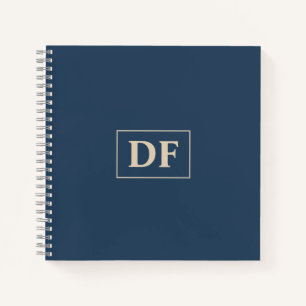 Blue With Vanilla Initials Notebook
