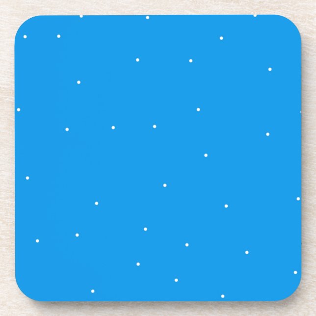 Blue with white dots accessories to customise coaster (Front)