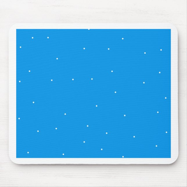 Blue with white dots accessories to customise mouse mat (Front)