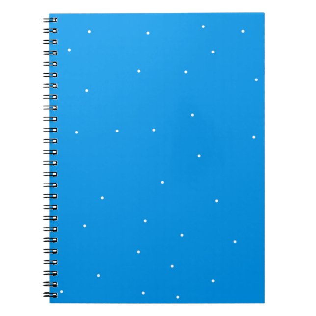 Blue with white dots accessories to customise notebook (Front)