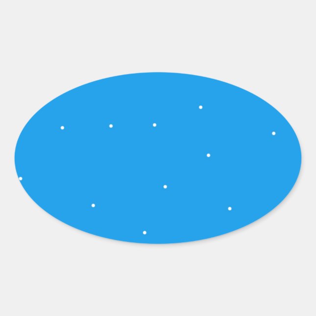 Blue with white dots accessories to customise oval sticker (Front)