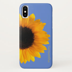 Blue with Yellow Sunflower iphone X Case