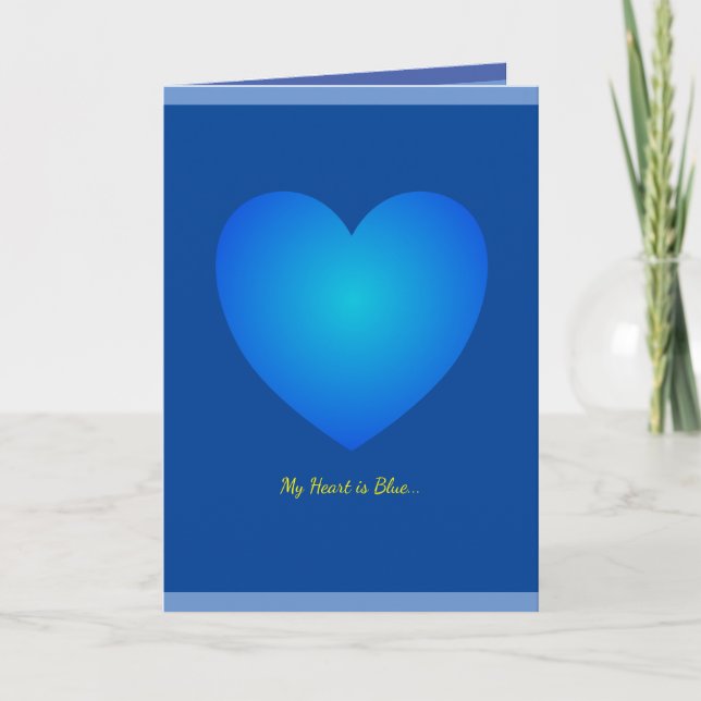 Blue Without You Folded Greeting Card (Front)