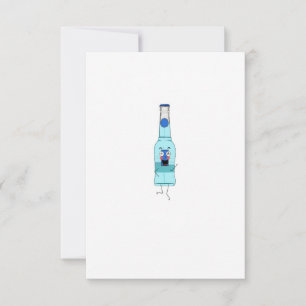 Blue WKD, drink, cute Thank You Card