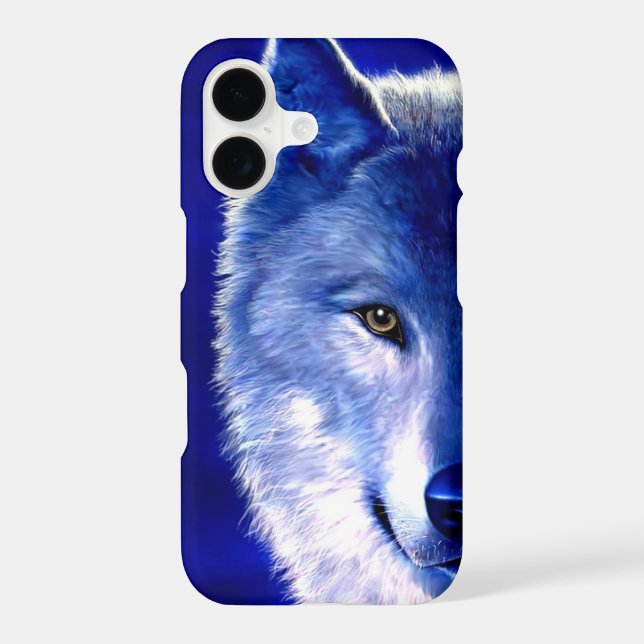 Blue Wolf at Night iPhone 7 Plus Case (Back)