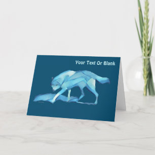 Blue Wolf Card