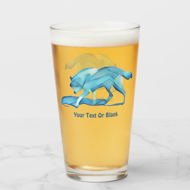 Blue Wolf Glass (Front Filled)