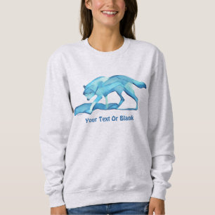 Blue Wolf On Snow Sweatshirt