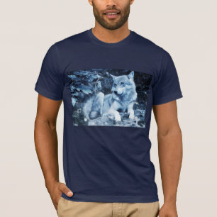 blue wolf T-shirt