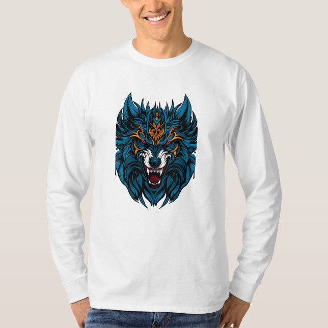 blue wolf T-Shirt (Front)