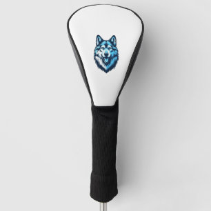 blue wolfdog 5 golf head cover