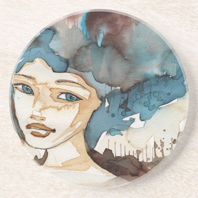 Blue Woman Coaster (Front)