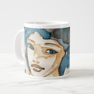 Blue Woman Large Coffee Mug