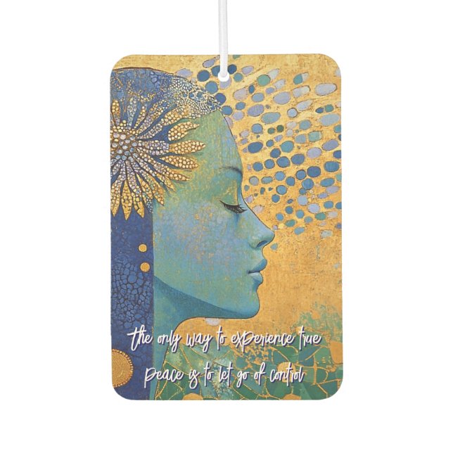 Blue Woman Let Go Of Control Air Freshener (Front)