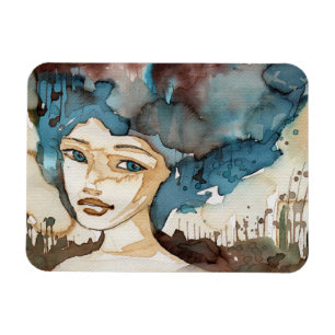 Blue Woman Magnet