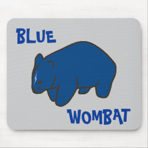 Blue Wombat Mouse Pad