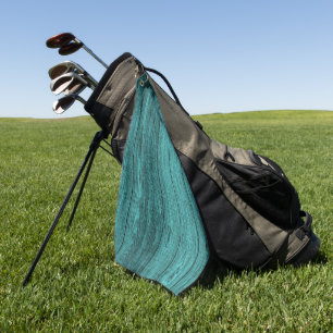 blue wood golf towel