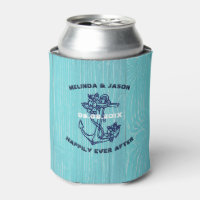 Blue Wood Planks Dark Blue Nautical Boat Anchor