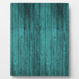 blue wood plaque