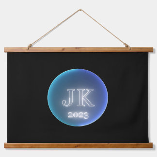 Blue Wood Topped Wall Tapestry