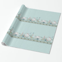 Blue Woodland Lamb Wrapping Paper