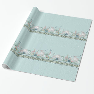 Blue Woodland Lamb Wrapping Paper