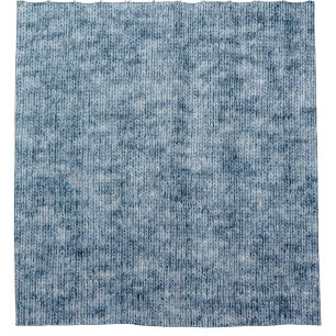 Blue Wool Texture, Knitting Closeup. Shower Curtain