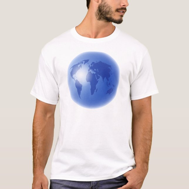 Blue World Globe T-Shirt (Front)