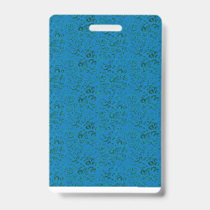 Blue wrapping paper featuring a geometric pattern  ID badge