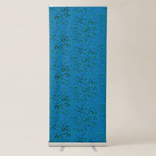 Blue wrapping paper featuring a geometric pattern  retractable banner