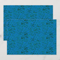 Blue wrapping paper featuring a geometric pattern