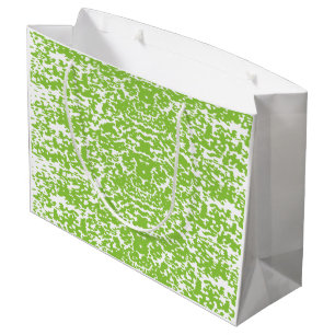 Blue wrapping paper with a repetitive white snowfl large gift bag