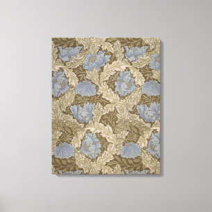 Blue Wreath Pattern (by William Morris) Canvas Print
